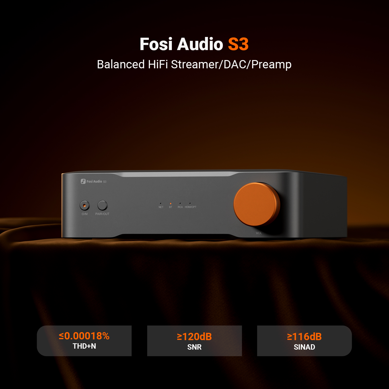Fosi Audio S3 Balanced HiWi Streamer - View 2