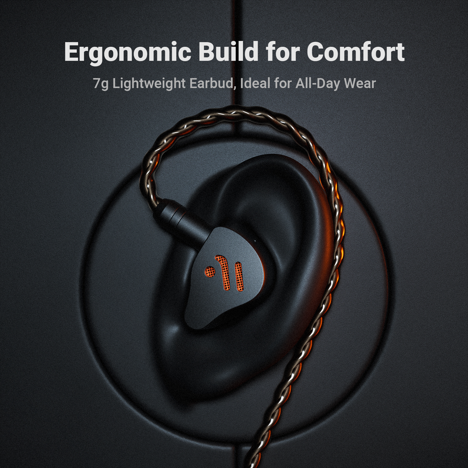Fosi Audio IM4 Open-Back Wired Earbuds - View 5