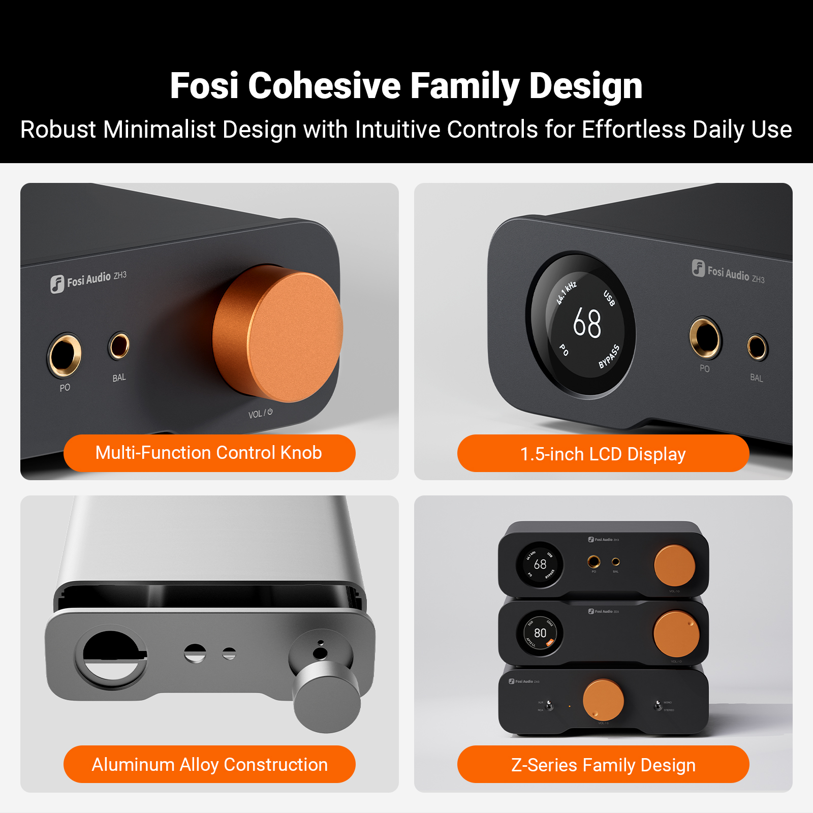 Fosi Audio ZH3 DAC Headphone Amplifier - View 4
