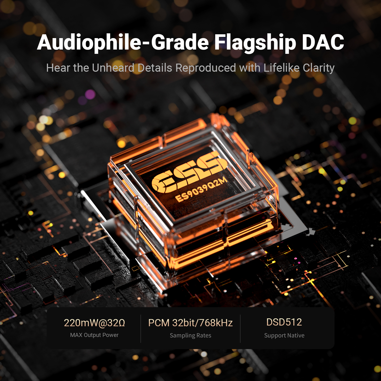 Fosi Audio DS3 Portable DAC Headphone Amp - View 3
