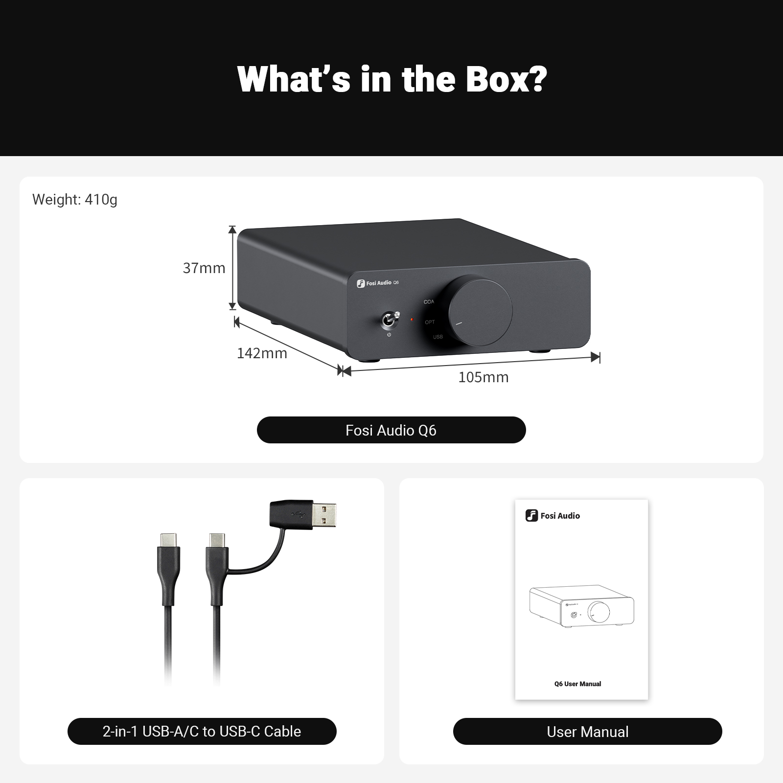 Fosi Audio Q6 Desktop DAC - View 8