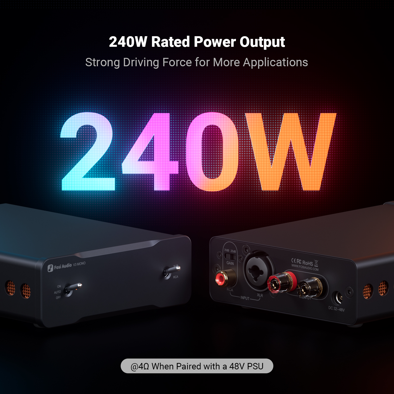 Fosi Audio V3 Mono Class-D Amplifier - View 3