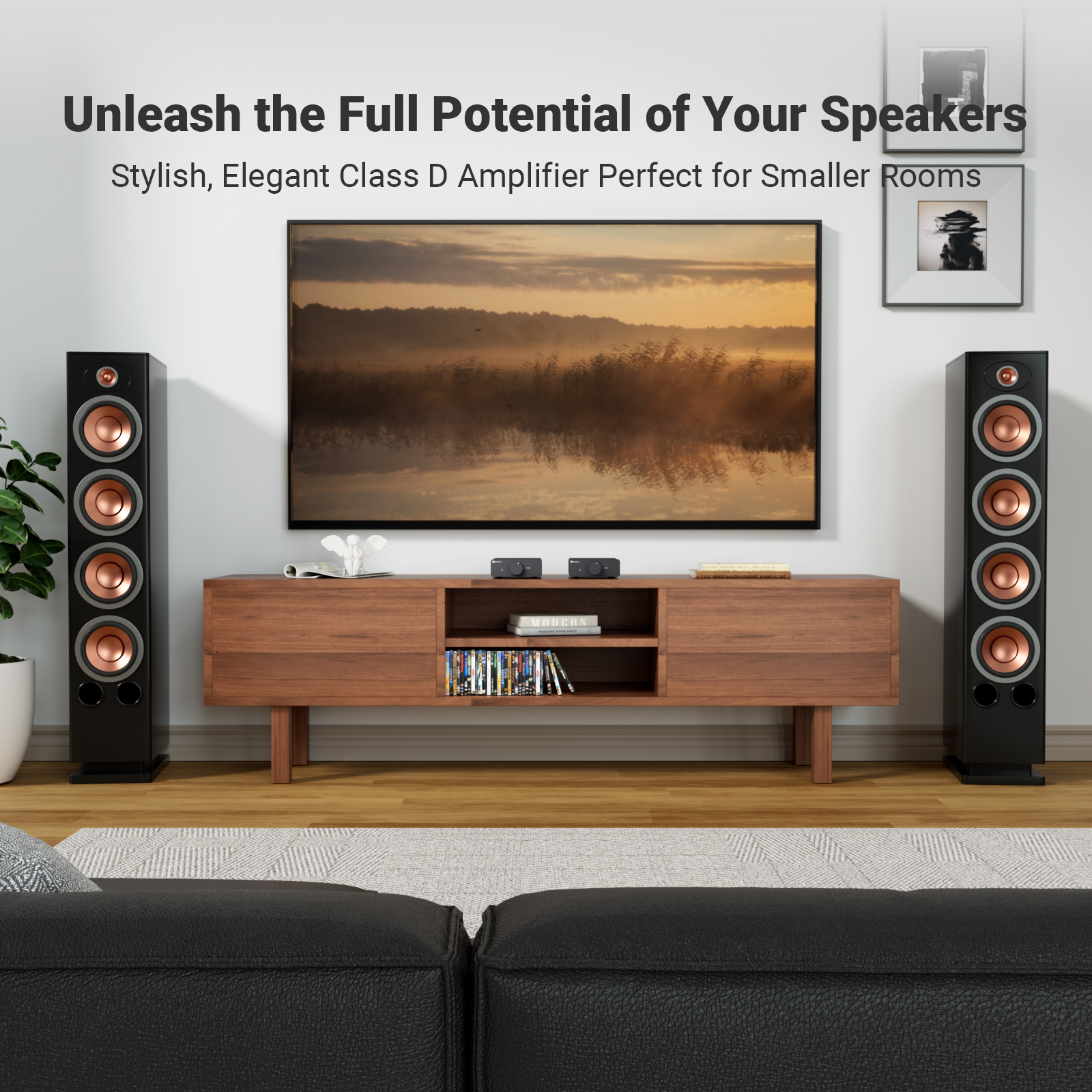 Fosi Audio V3 Mini Stereo Amplifier - View 2