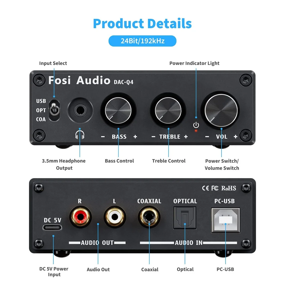 Fosi Audio Q4 - View 3