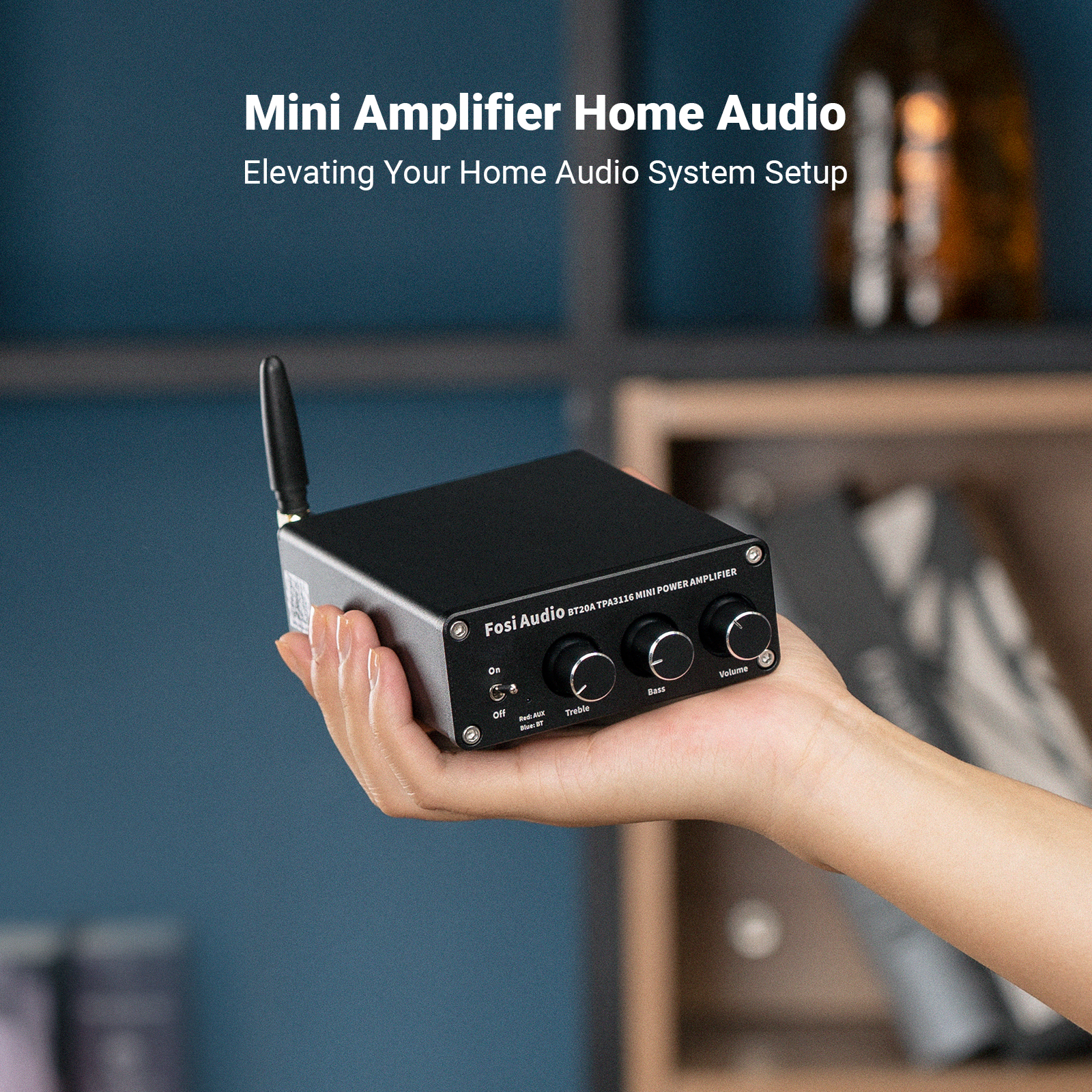 Fosi Audio BT20A Bluetooth Stereo Amplifier - View 4
