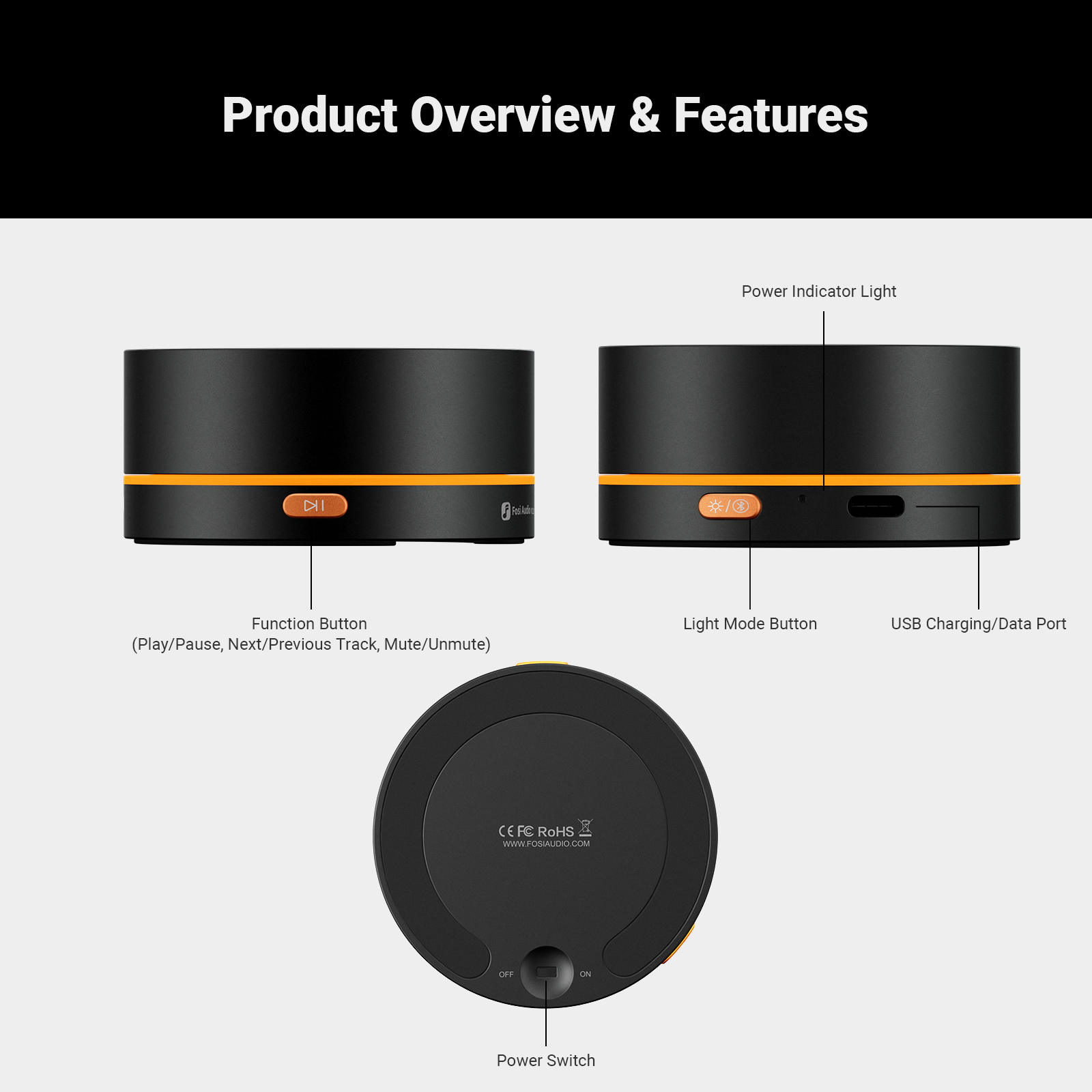 Fosi Audio VOL20 Bluetooth Volume Control Knob - View 7