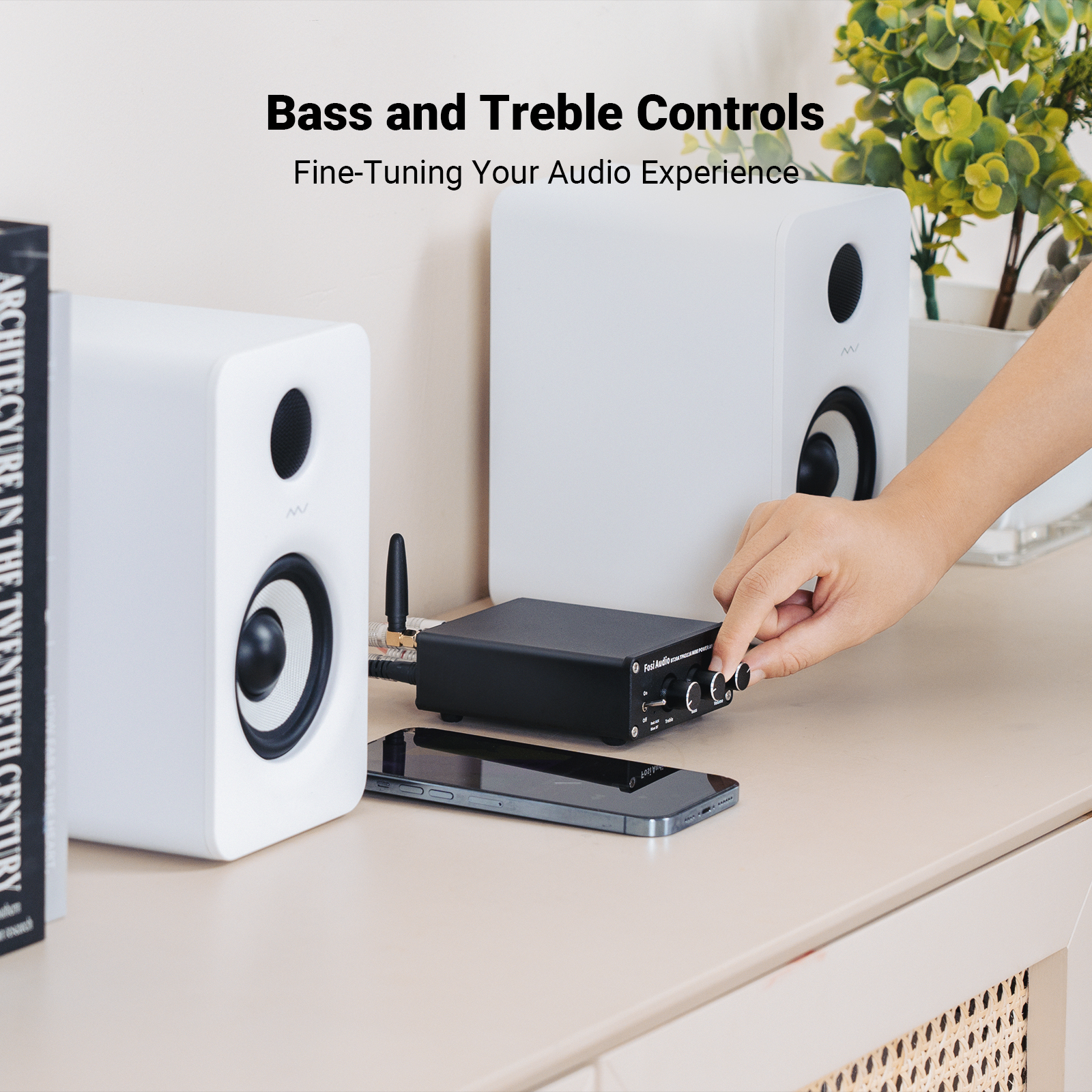 Fosi Audio BT20A Bluetooth Stereo Amplifier - View 3