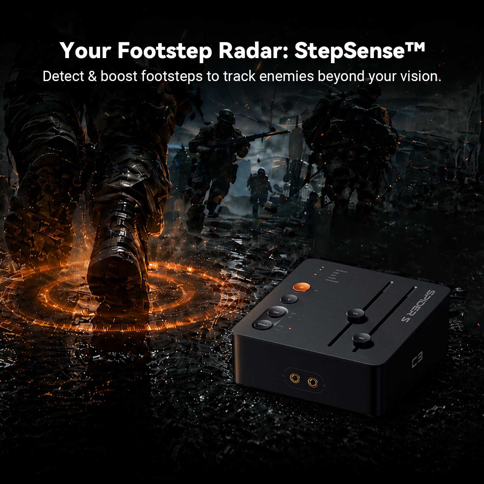 Fosi Audio C3 StepSense Gaming Sound Card - View 2