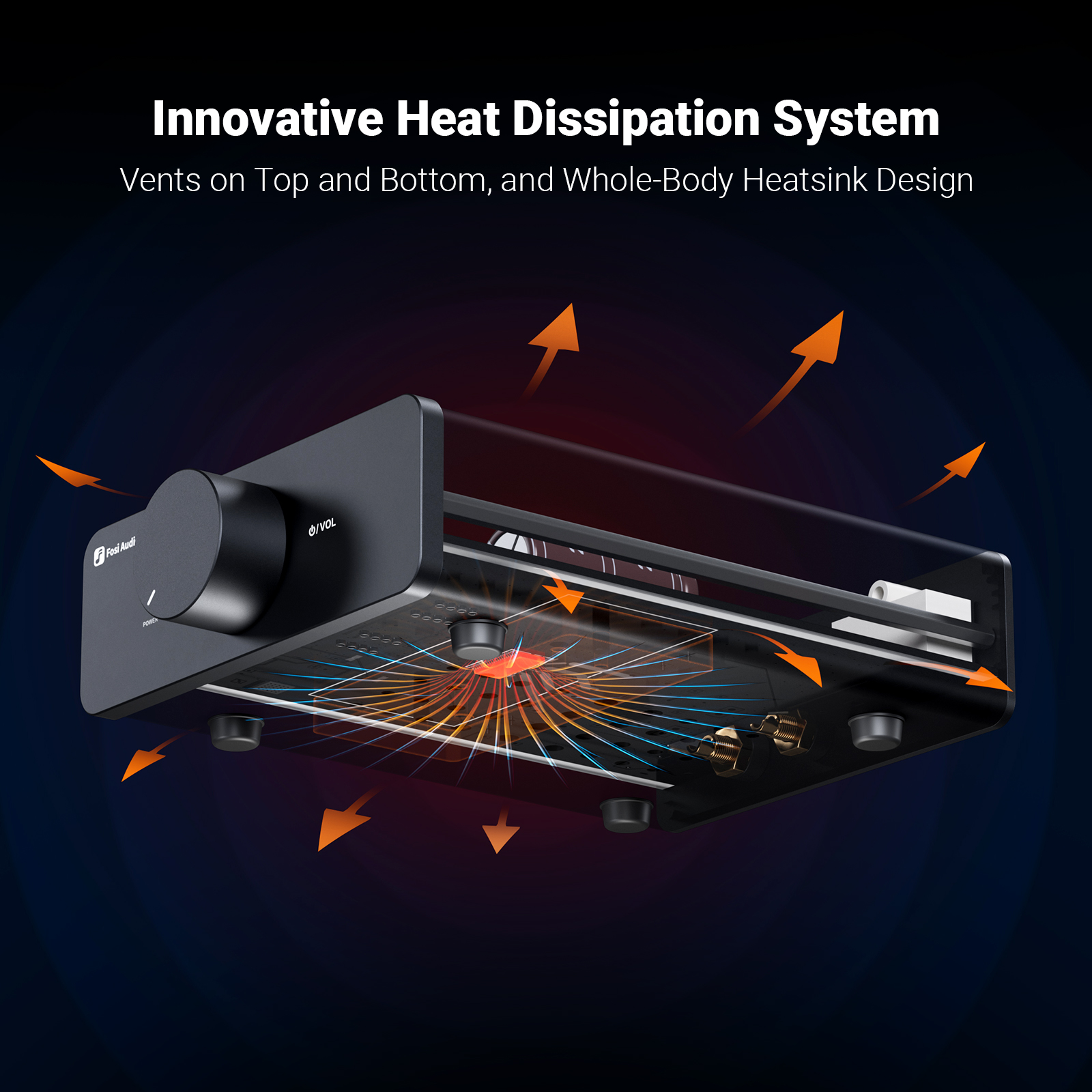 Fosi Audio V3 Mini Stereo Amplifier - View 6