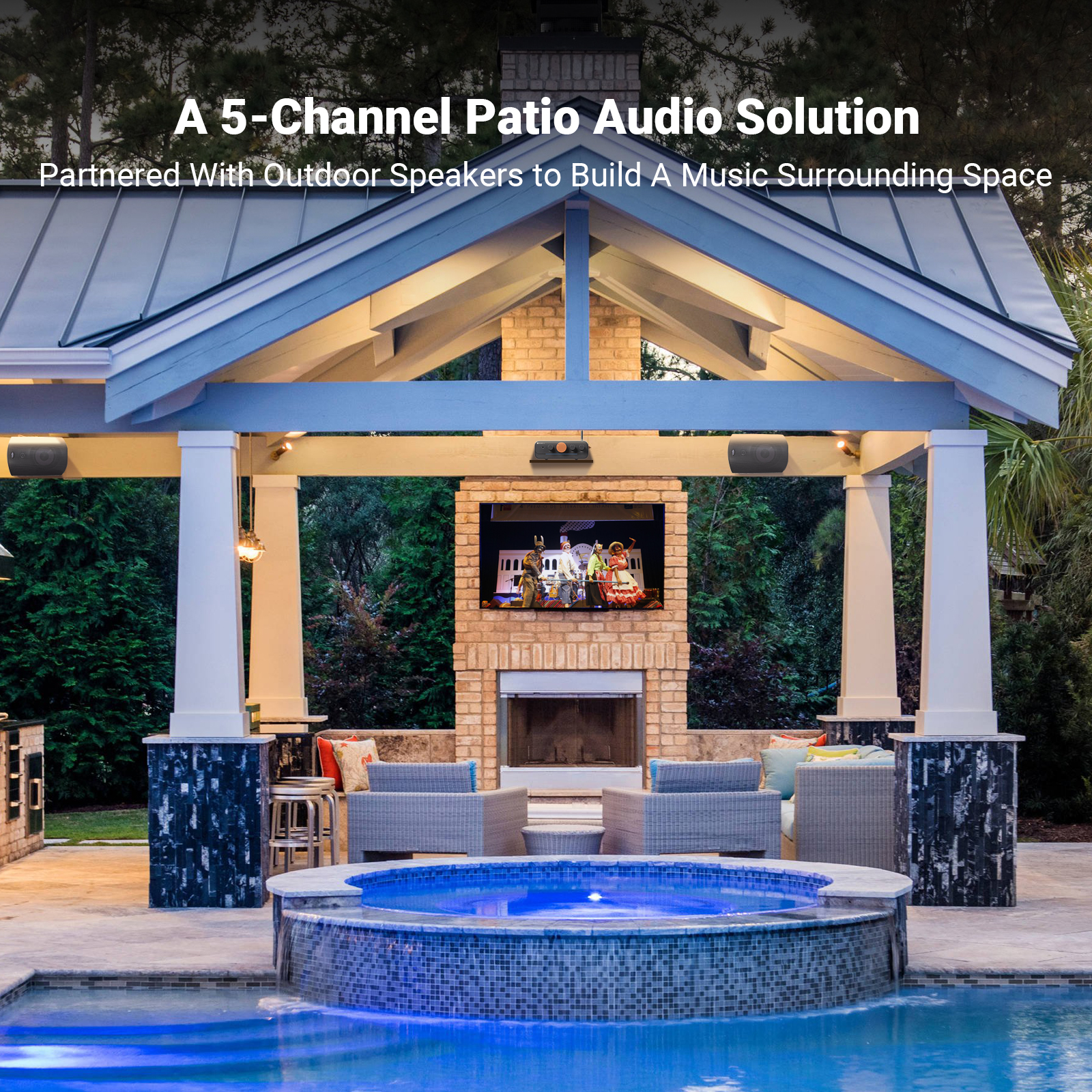 Fosi Audio HT4S 4.1/5 Channel Bluetooth Amplifier - View 2