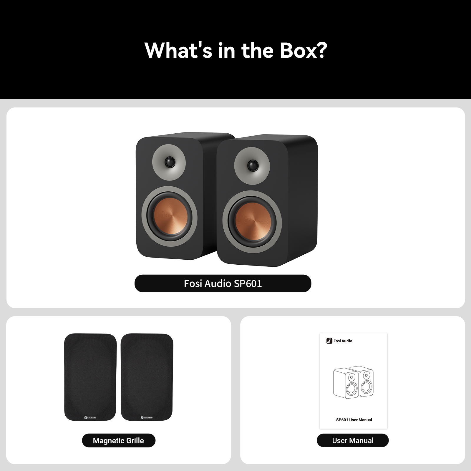 Fosi Audio SP601 Bookshelf Passive Speakers - View 4