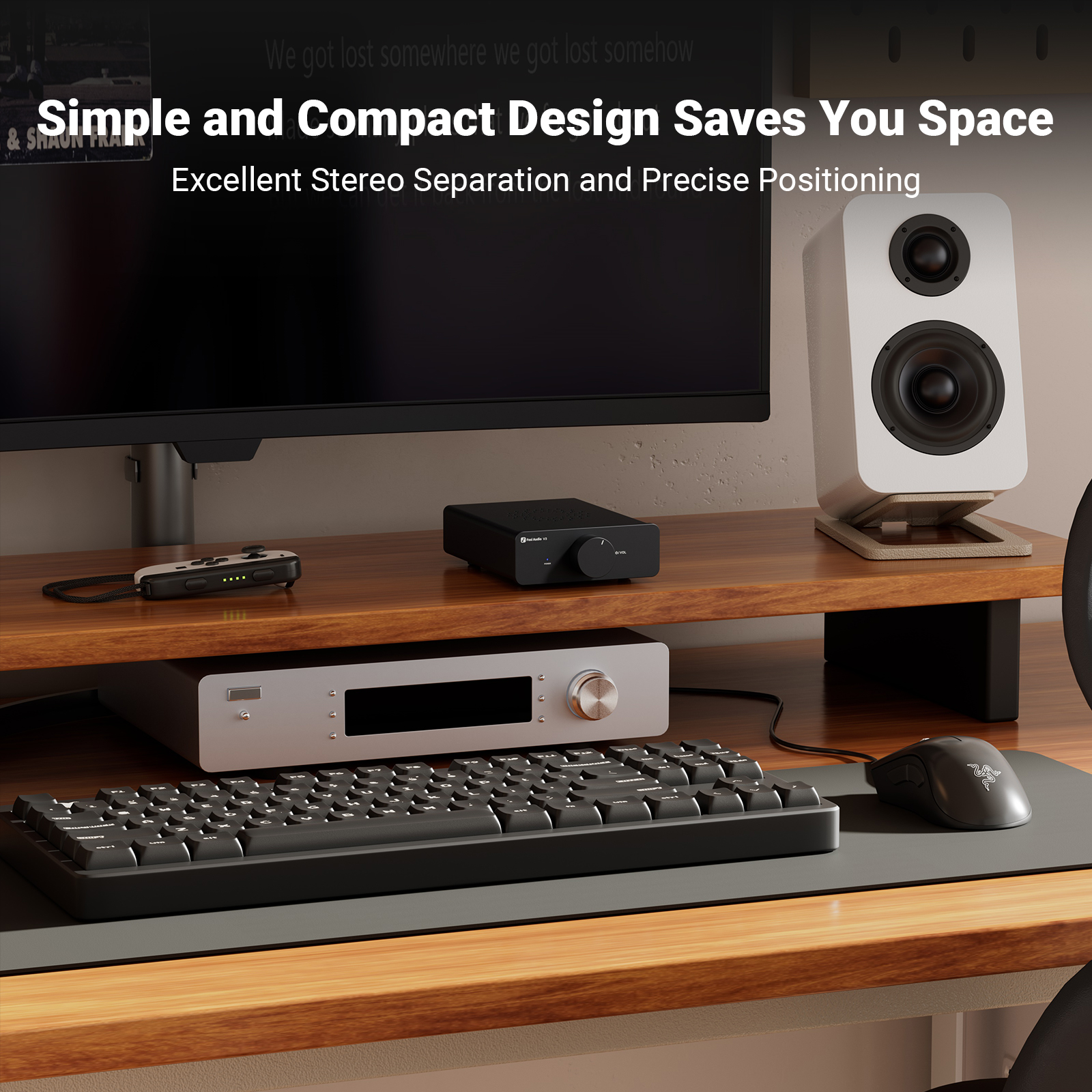 Fosi Audio V3 Mini Stereo Amplifier - View 3
